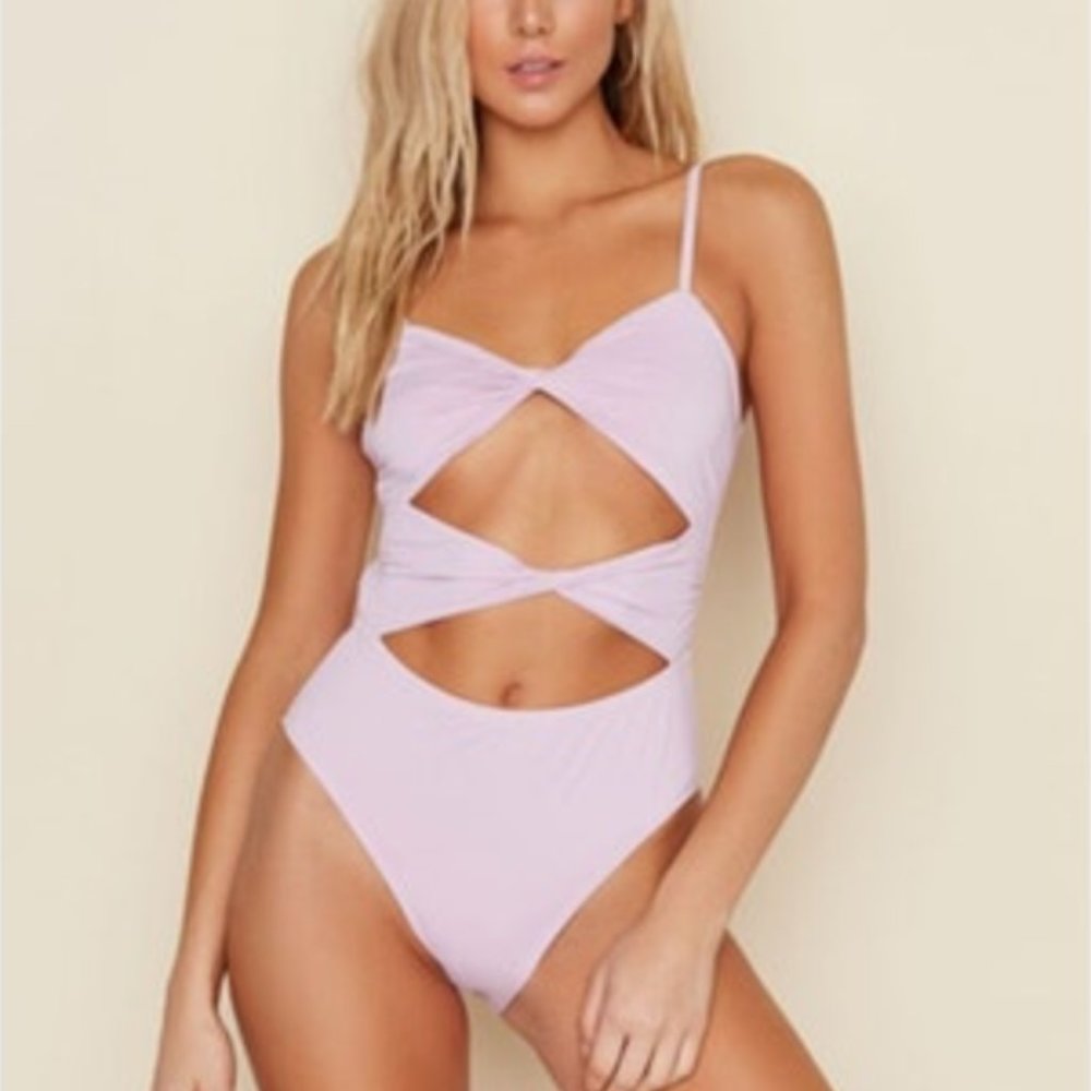 Dippin' Daisy's Lilac Twist Front Cheeky One Piece